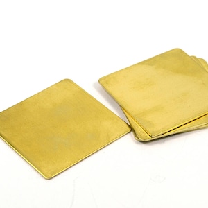 1 Pcs. Brass Sheet  40x40 mm Square Blanks , 24 Gauge H0535