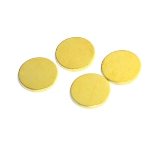 Raw Brass Disc , Brass Round Stamping Blanks Tag Without Hole  , 1x12 mm , 18 Gauge  , Tag , Findings  H0178