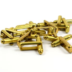 6 Pcs. (3 Pairs ) Raw Brass Cuff Links Blanks