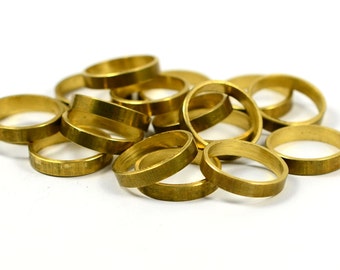 10 Pcs. Raw Brass 3.5x18 mm Circle Findings  , İnside Diameter 16 mm Round Brass  Z125