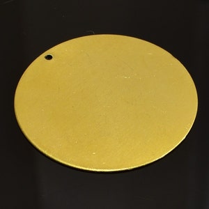 15 Stück Messing 40 mm großen Stanze Disc -1 Loch
