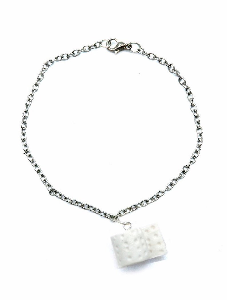 Toilet paper bracelet silver-colored toilet paper