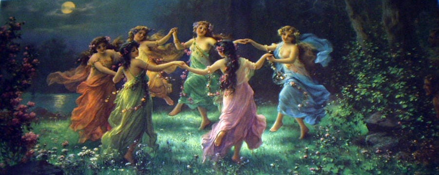 Reserved Hans Zatzka Fairy Dance Goddess Semi Nude Nymphs Muse