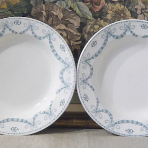 Antique U&C Sarreguemines deep plates Juliana series Set of 2 Transferware soup plates 1900-1930s Salad plates Deep plates Table Decor