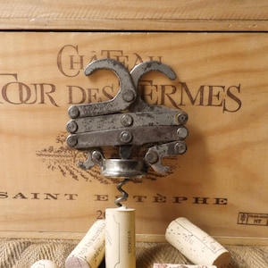 French Antique Corkscrew &quot;Le Polichinelle&quot; Wine Bottle Opener Collectibles Corkscrew Wine Accessories Circa 1920-1930s