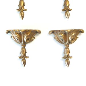 French Antique Furniture Hardware Ormolu bronze H9.5 cm Set of 4 ornaments 19th Century