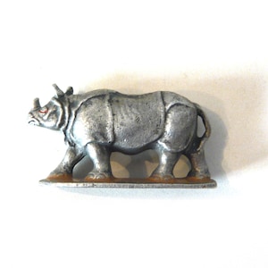Metal toy Animal Quiralu Lead rhinoceros lead rhino Lead figurines Lead Toys Collectibles Toys 1930s