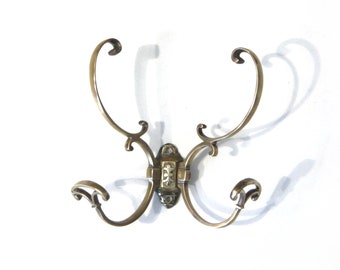 Antique brass Coat Hook and Hat Hook Coat Racks End 19th Early 20 th century Home Decor Entryway Decor