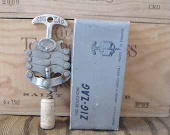 Zig Zag Corkscrew from 1961 in its original box French Corkscrew Wine Bottle Opener Zig Zag Corkscrew Collectibles Corkscrew Wine Accessory