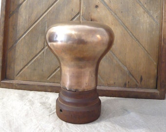 Antique Coppersmith Form Copper and wooden Form Copperware Stand Copperware shape Industrial Decor 1900s