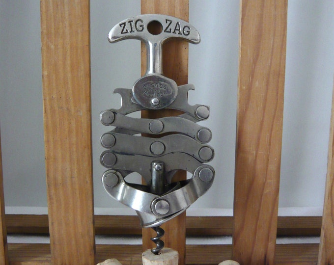 Zig Zag Corkscrew 1948 French Corkscrew Wine Bottle Opener Collectibles