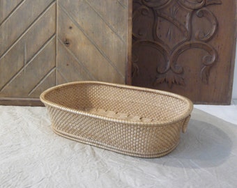 Antique Wicker Basket Small handmade basket Workshop decor French Country Decor Home Decor French Farmhouse Decor French Decor 1900-1920s