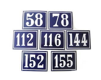 House Number French Number Sign House number Plate French Enamel Number Sign Birthday gift 18 x 14 cm