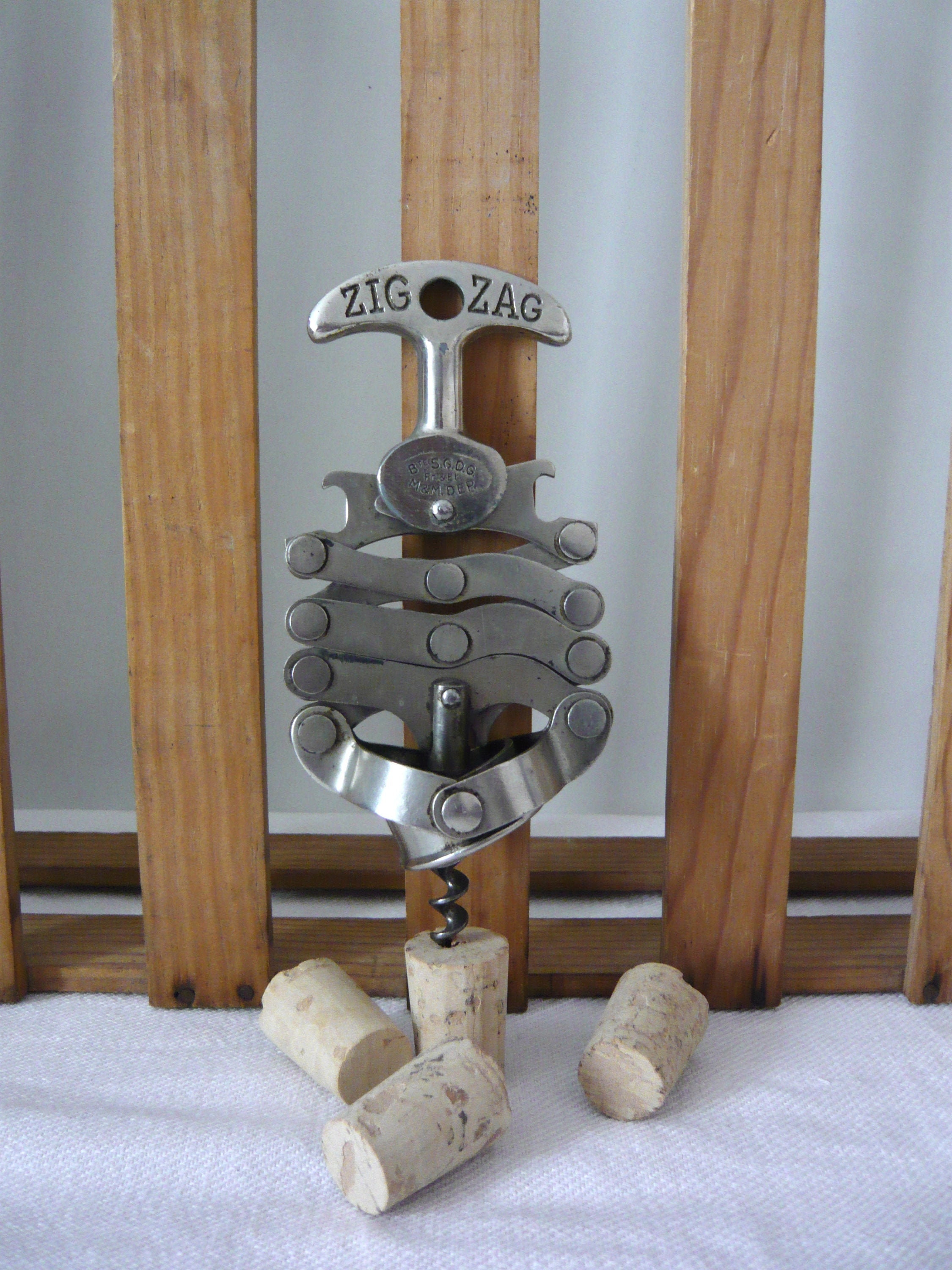 Zig Zag Corkscrew 1948 French Corkscrew Wine Bottle Opener Etsy