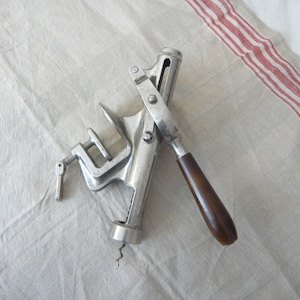 Vintage Counter corkscrew RAPID Swiss made Chromed steel bar corkscrew Table corkscrew Large lever corkscrew Wine Bottle Opener 1930s