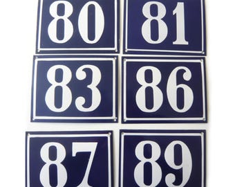 House Number French Number Sign House number Plate French Enamel Number Sign Birthday gift 18 x 14 cm