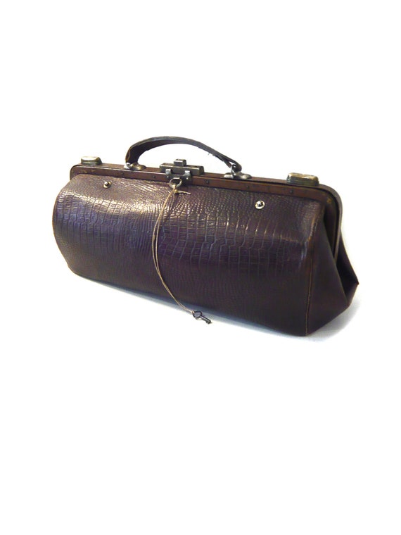 Antique Louis Vuitton Black Doctors Bag Sac Cabine Rare Travel -  Israel