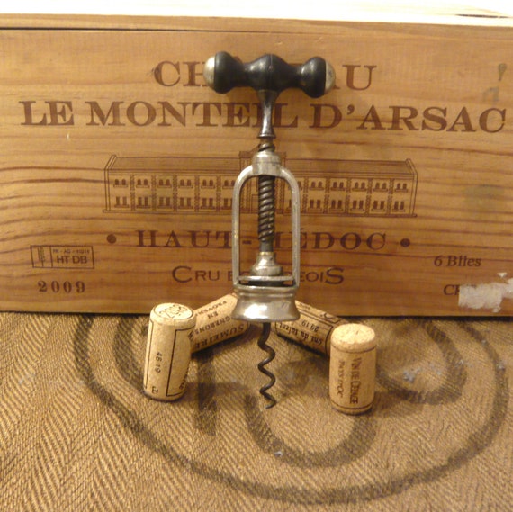 Vintage Brass Wine Bottle Cork Opener the VICTORY Ship Wine Opener