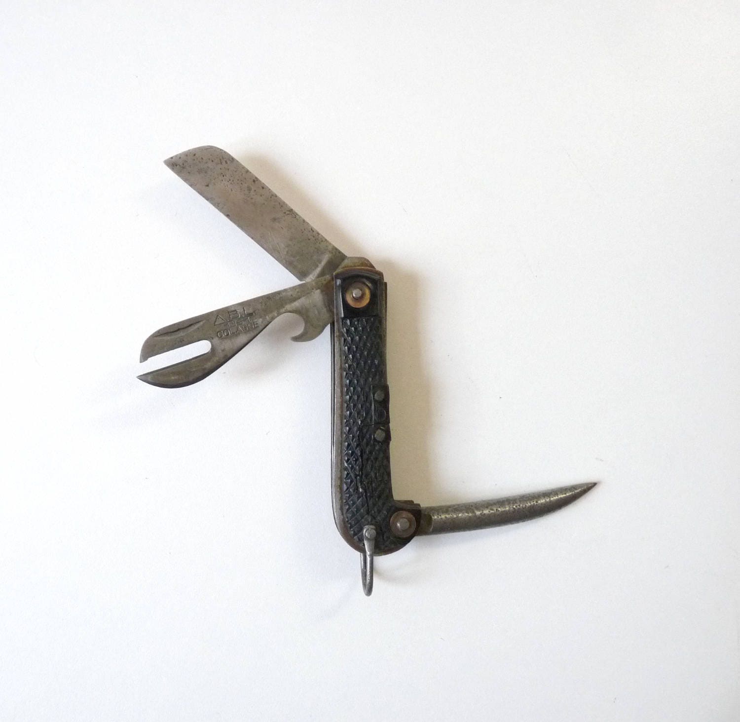 Vintage Military Pocket Knife ABL Colasse 1951 Belgium Army Knife 