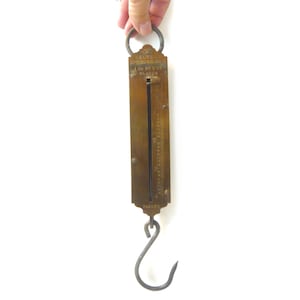 Antique Brass Pocket Scale Pocket Balance from 1 to 5 kilos Old Tools