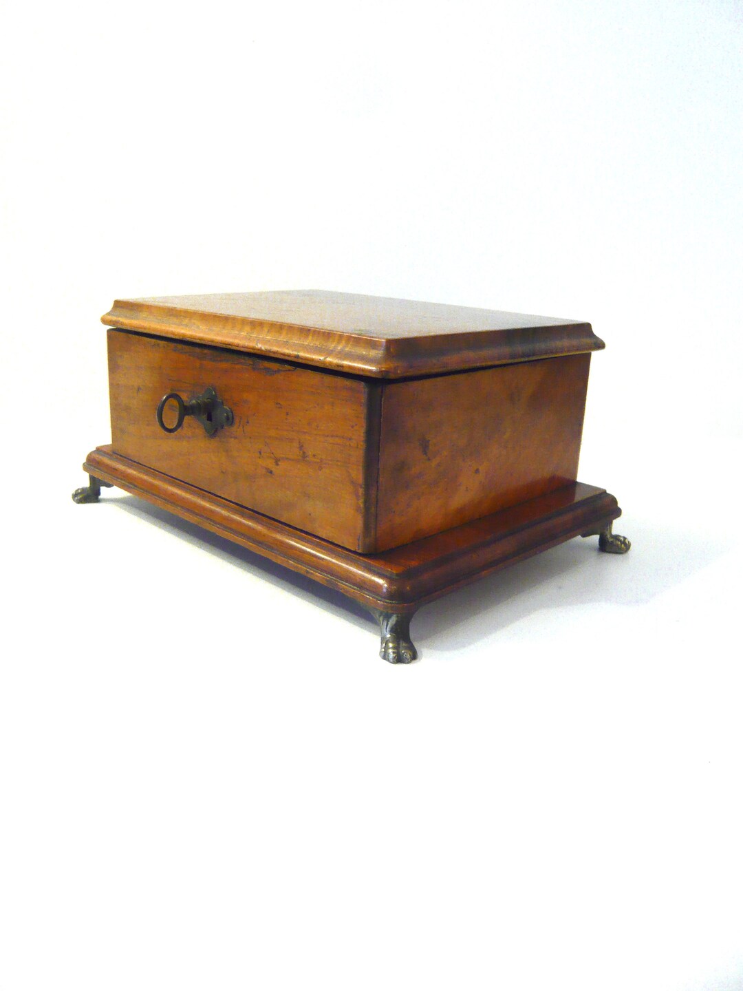 French Antique Jewelry Box With Key Inside Box Covered With Etsy