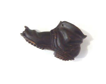 ヴィンテージ木彫り：木製の足／靴 - Etsy 日本