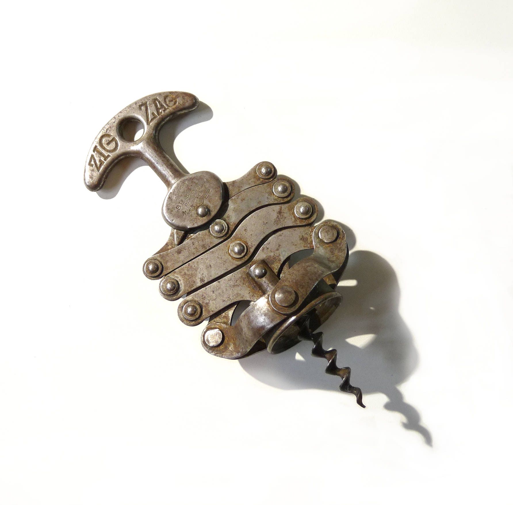 ZIg Zag Corkscrew 1946 French Corkscrew Wine Bottle Opener Etsy