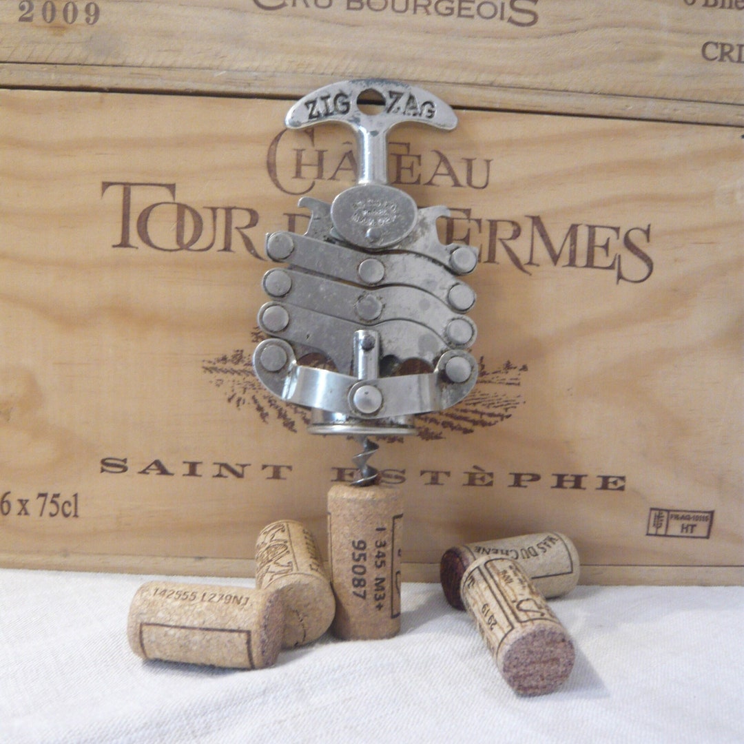 Zig Zag Corkscrew 1960s French Corkscrew Wine Bottle Opener Etsy