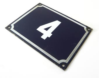 House Number French Number Sign House number Plate French Enamel Number Sign Birthday gift 18 x 14 cm