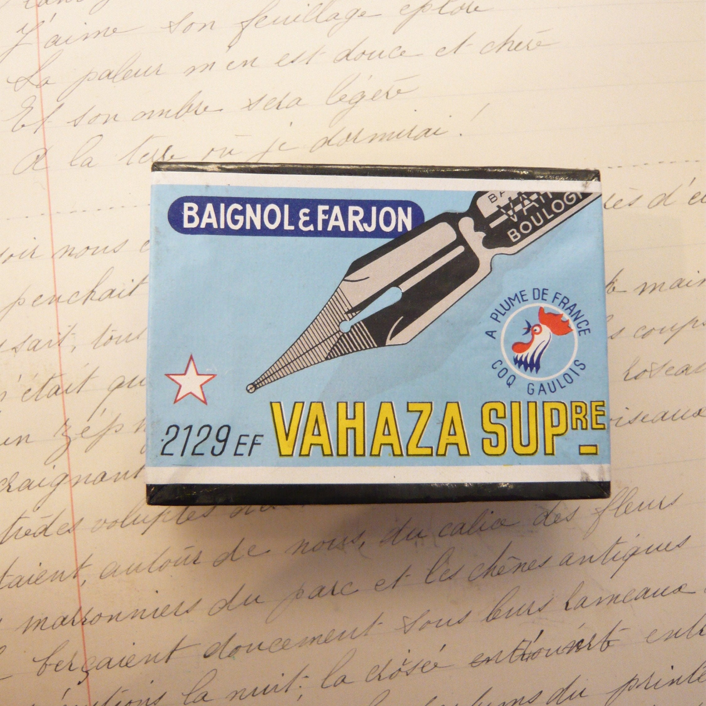 x5 Vintage Baignol & Farjon 6134 Pen Nibs for Dip Pen Calligraphy
