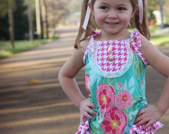 Instant Download PDF Sewing Pattern Tutorial Cricket KNIT Bodice Ruched Top Size 0-3m to 12