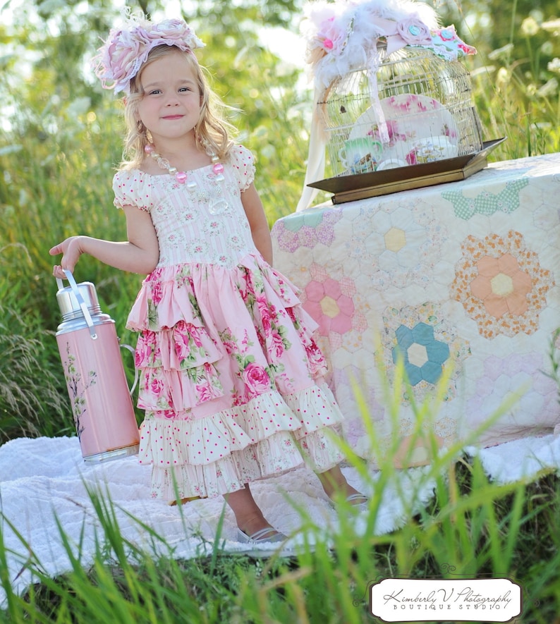 Instant Download PDF Sewing Pattern Tutorial Sugarplum Princess Girl's Dress, 6-12m to 10 image 10