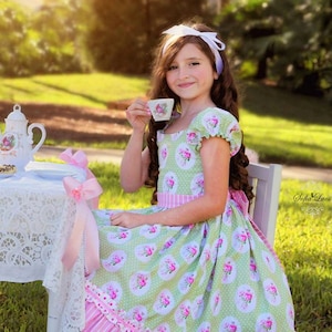 Josephine Peasant Apron Dress Instant Download PDF Sewing Pattern, 3-6m to 12