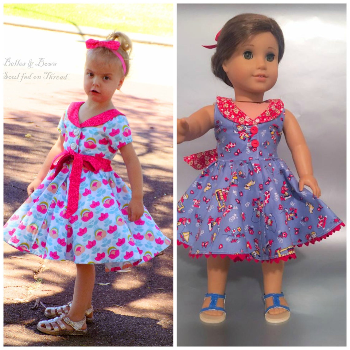 New Audrey Retro Style GIRL & DOLL Dress Sz 612m to 11/12 Etsy