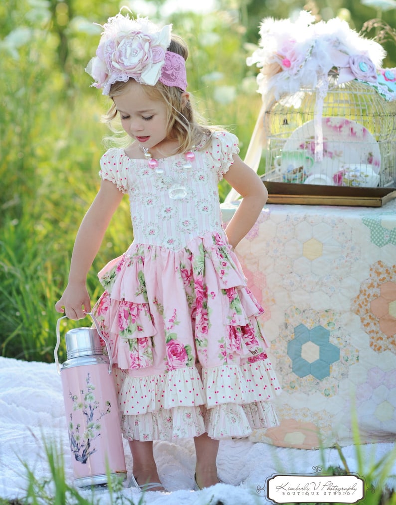 Instant Download PDF Sewing Pattern Tutorial Sugarplum Princess Girl's Dress, 6-12m to 10 image 4