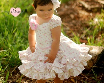 Belle Rococo French Princess Dress Instant Download PDF Sewing Pattern Separate Pettiskirt Tutorial Included Girls Sz 6-12M to 10
