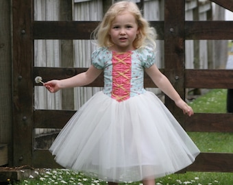 Instant Download PDF Sewing Pattern Beloved Fairytale Ballerina Princess Dress Girls Sz 3-6M to 10