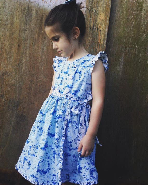 Cinnamon Sugar Double Breasted Top Dress PDF Sewing Pattern Flutter Long  Knit Sleeve Girl Sz 6-12M to 12 - Etsy Israel