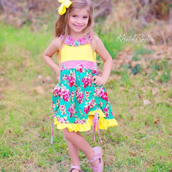 Tartan Layered Ruffle Sleeve Baby Dress - 3 Colors