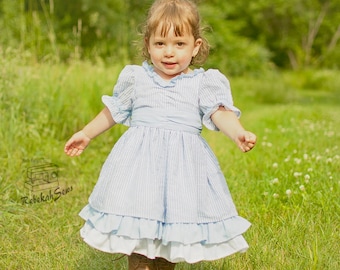 Bygone Rose Victorian Style Girls Dress Instant Download PDF Sewing Pattern, 6-12M to Girls Sz 12