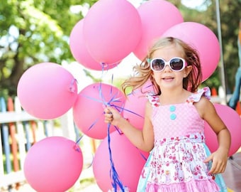 Huckleberry Girl's Flutter Apron Dress Top Descarga instantánea PDF Patrón de costura y tutorial, tamaños 3-6M a 10