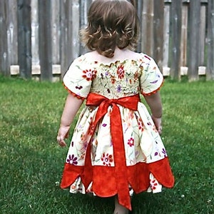 The Tulip Dress Scalloped Border Split Sleeve Instant Download PDF Sewing Pattern, 6-12m to 8 image 5