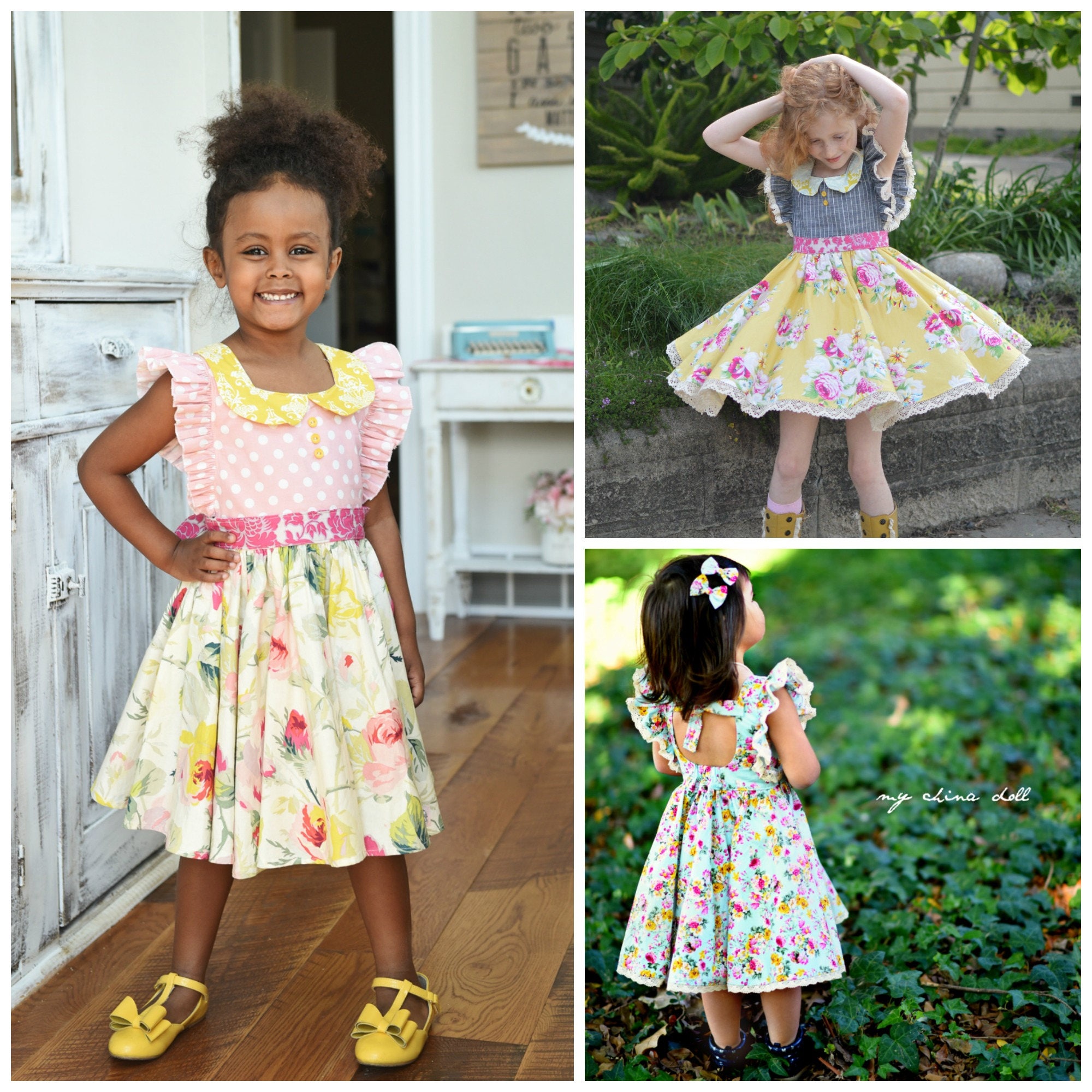 New Buy 2 Get 1 Free Clementine Vintage Style Girls Dress W/ - Etsy Canada