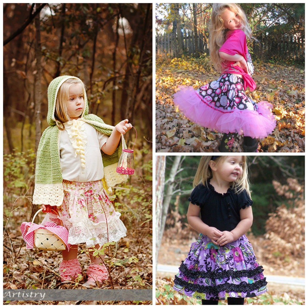 Instant Download PDF Sewing Pattern Tutorial Pettiskirt Party 3 Girls
