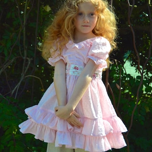 Bygone Rose Victorian Style Girls Dress Instant Download PDF Sewing Pattern, 6-12M to Girls Sz 12