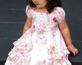 Cherry Strudel Girls estilo campesino vestido túnica Descarga instantánea PDF Patrón de costura, 3-6m a 10
