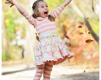 Vestido con corpiño de punto Evaline Pintucks and Roses con mangas fruncidas para niñas, tallas 3-6 m a 11/12