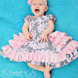 Instant Download PDF Sewing Pattern Tutorial Sugarplum Princess Girl's Dress, 6-12m to 10 image 3