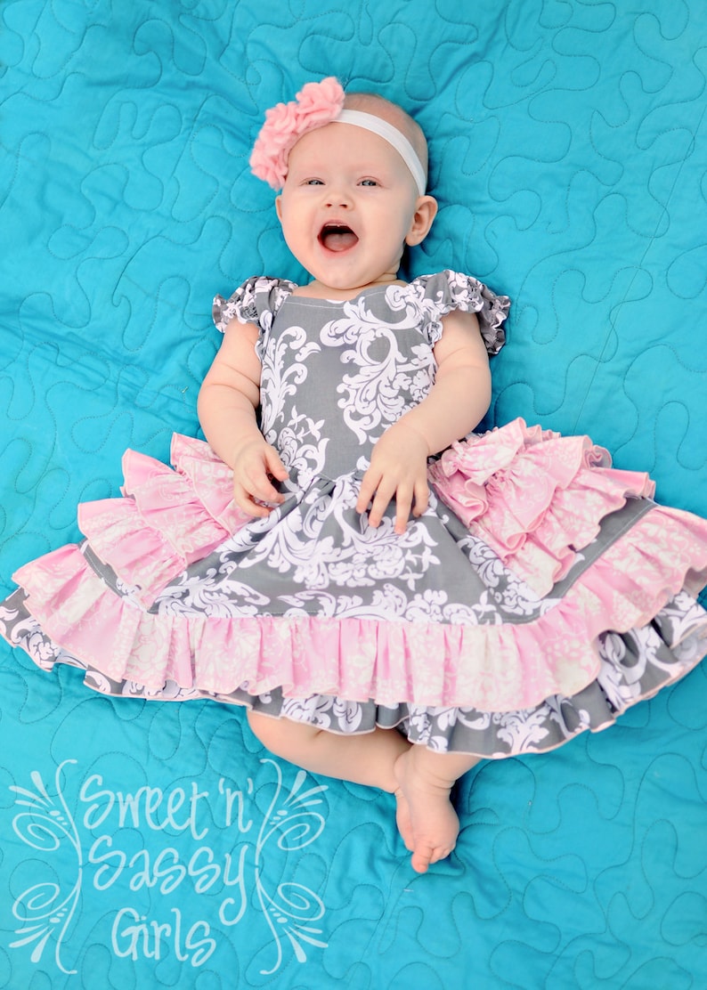 Instant Download PDF Sewing Pattern Tutorial Sugarplum Princess Girl's Dress, 6-12m to 10 image 3