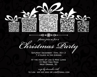 formal holiday party invitation etsy